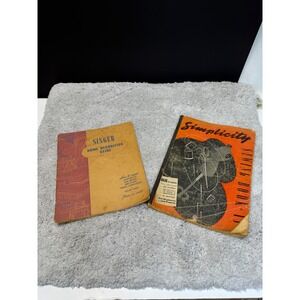 Vintage 1940s Simplicity Sewing Book and Singer Home Decoration Guide Set